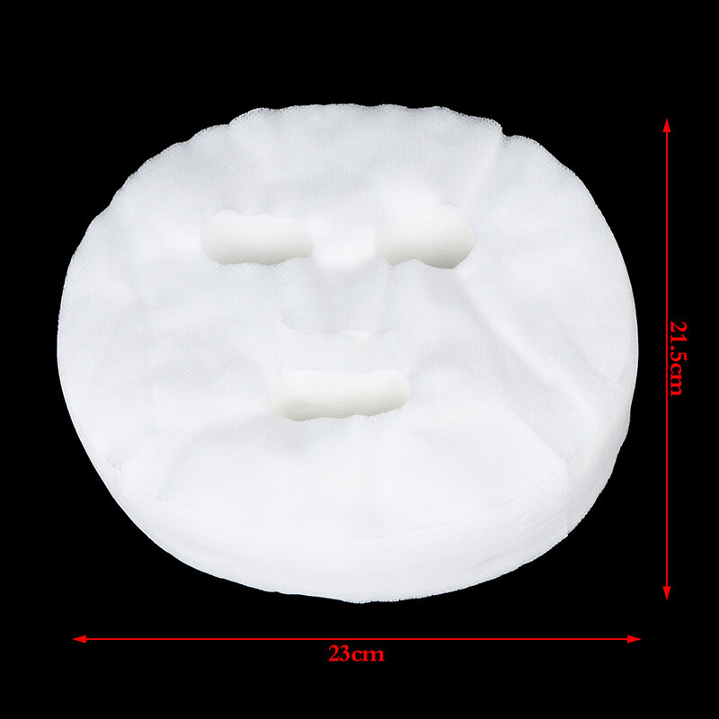 Mascarilla facial desechable de algodón, herramienta de belleza, suave, no tóxica, transpirable, lote de 100 unidades
