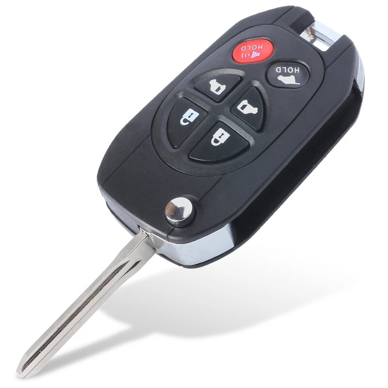 KEYECU-Modificado Flip Controle Remoto Key Fob, 6 Botões, 315MHz, Fit para Toyota Sienna 2004, 2005, 2006, 2007, 2008-2018, GQ43VT20T
