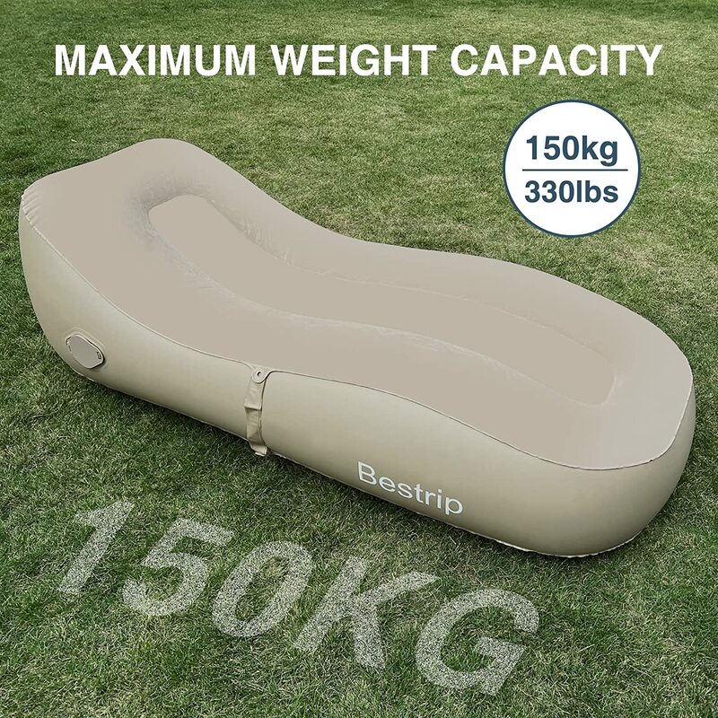 Bestrip Inflatable Couch, Air Mattress Sofa Bed Camping Air Chair For Backyard Beach Travel Camping Picnic Outdoor Furniture
