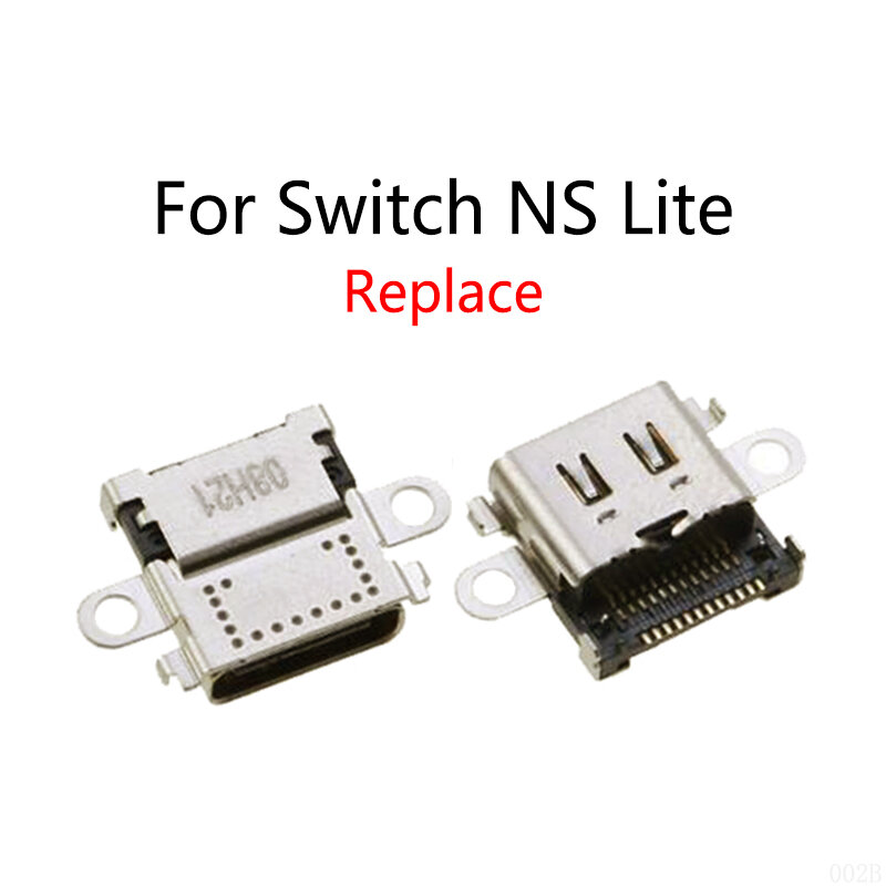 Konektor daya konsol untuk saklar Lite Jack soket pengisi daya tipe-c untuk Port pengisian daya USB OLED sakelar