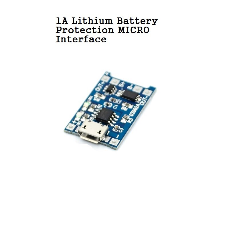 Batería de litio TP4056/18650 de 1 piezas, módulo de placa de carga de 3,7 V, 3,6 V y 4,2 V, protección de sobredisparo y descarga de 1A, MICRO/MINI/TYPE-C