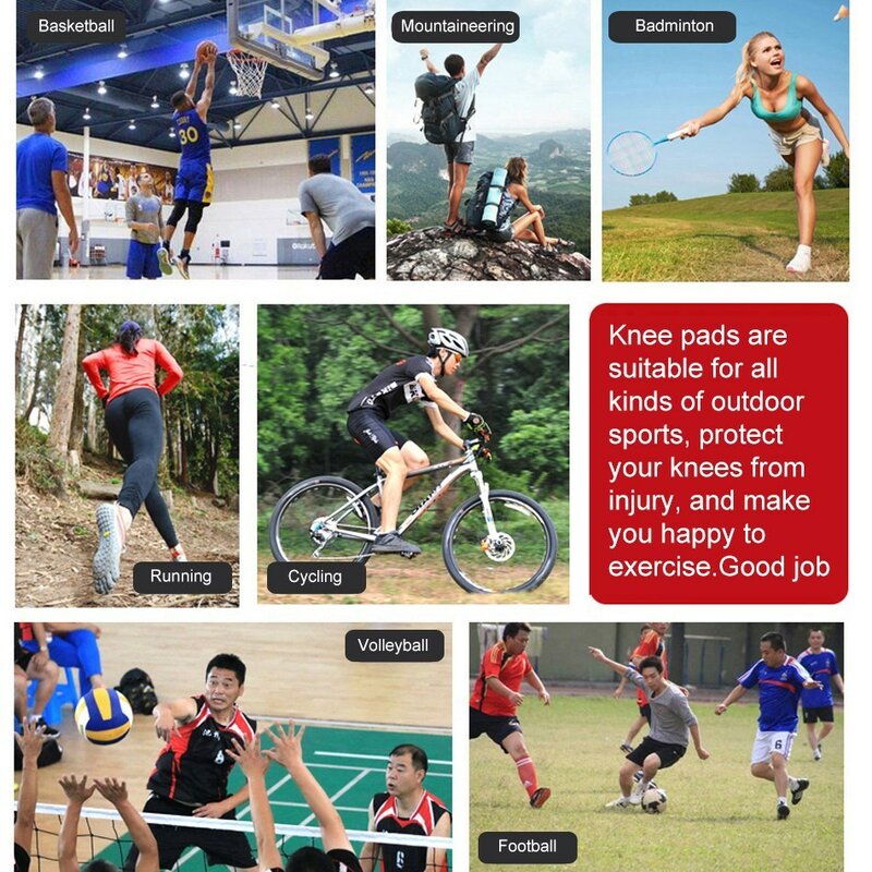 WOSWEIR 1 шт. эластичные наколенники, нейлоновые спортивные наколенники для фитнеса, оснащение для фитнеса, аксессуары для бега, баскетбола, волейбола