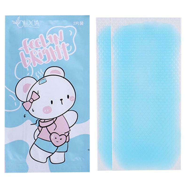 Cooling Patches For Adults 2pcs Cartoon Cooling Fever Patch Self Adhesive Ice Crystal Portable Cooling Pad For Temple Forehead
