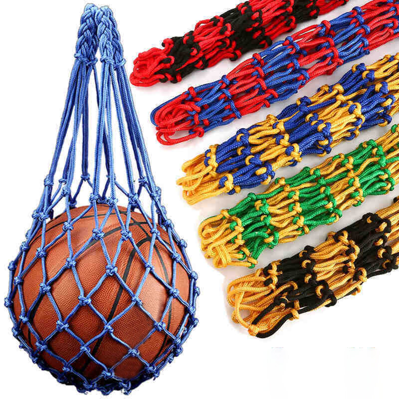 Filet de football en nylon, sac de rangement audacieux, transport de balles simples, équipement portable, sports de plein air, football, basket-ball, sac de volley-ball