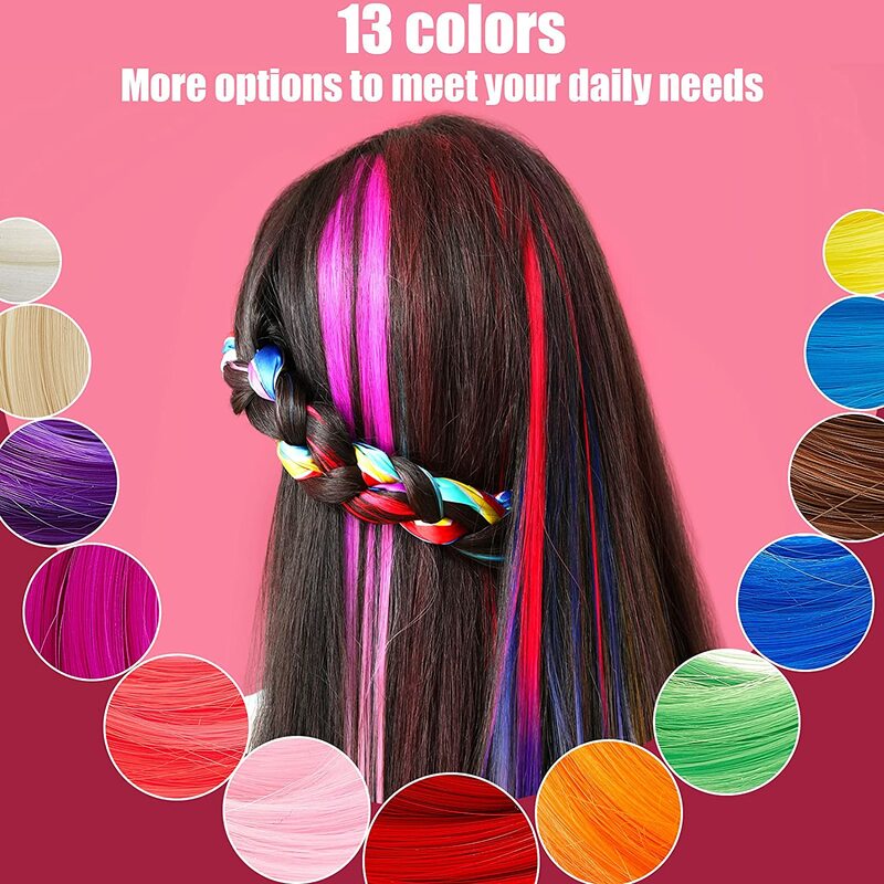 Cabelo Falso Vertentes Coloridos De Pena Hairpiece Falso Rainbow Overhead Falso Coloring Pena Cabelo Sintético