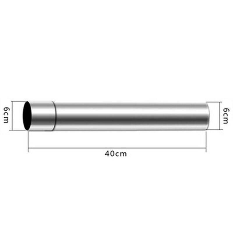 ChimnDKFDLKF estufa de tubo de acero inoxidable de 60mm, 0cm de longitud, calentador de tubo de chimenea recto, piezas de herramientas de tubo de escape grueso