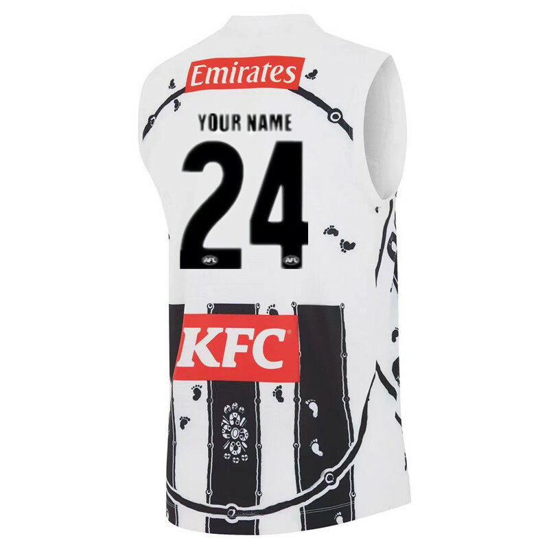 2024 Collingwood Magpies Mens Indigenous Guernsey Collingwood size S--5XL