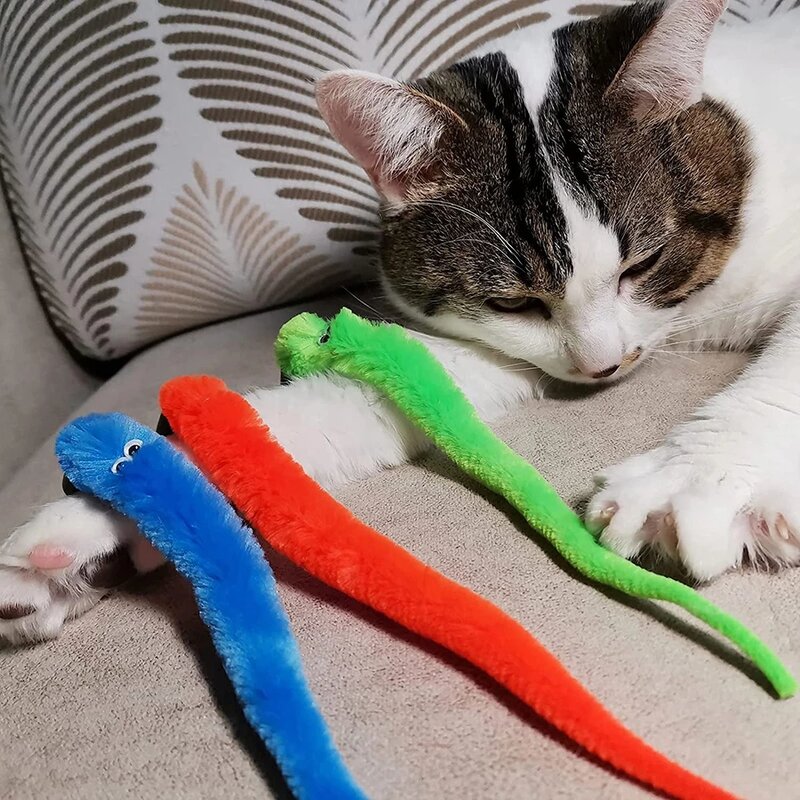 Substitua o brinquedo do gato de pelúcia acessórios worms cabeça substituição engraçado gato vara brinquedos para animais estimação 5/10/6/11 pcs