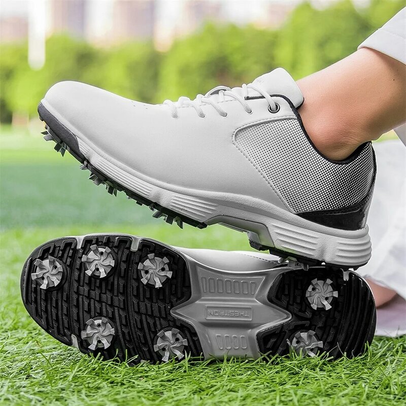 Sepatu Golf profesional pria, sepatu jalan Kasual Pria Anti Slip nyaman Fitness luar ruangan ukuran 39-49