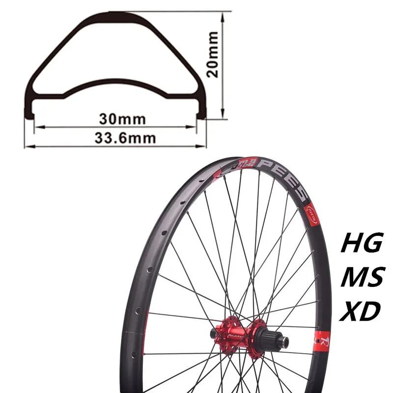 Комплект колес для горного велосипеда RUJIXU 26 27,5 29 дюймов AM или DH 30 мм, ширина рим148, увеличивающая ступица 142, с осью 135 QR 6 Планшетов