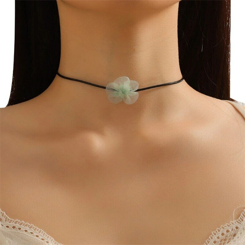 New style Lacing Clavicle Chain Sexy Lace Bow-Knot Collar Choker Necklace For Women Girls