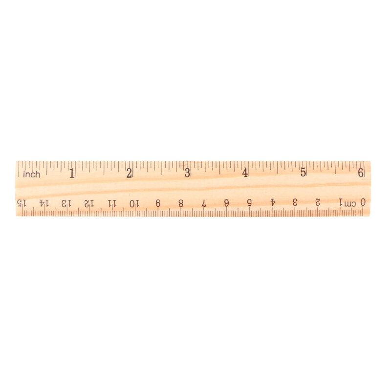 Regla madera 15/20/30cm, dispositivo medida práctico, Manual profesional para principiantes, D5QC