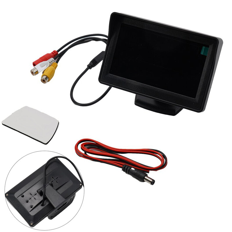 Aksesori TFT-LCD pengganti kamera parkir Monitor Mobil kualitas tinggi DC 9 v-36 V Tampilan belakang PAL Vivid