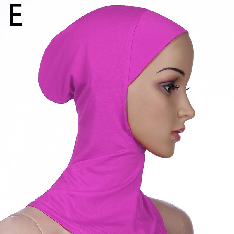 1PC Women Muslim Underscarf Fashion Polyester Jersey Hijab Scarf Long Muslim Shawl Plain Soft Turban Tie Head Wraps
