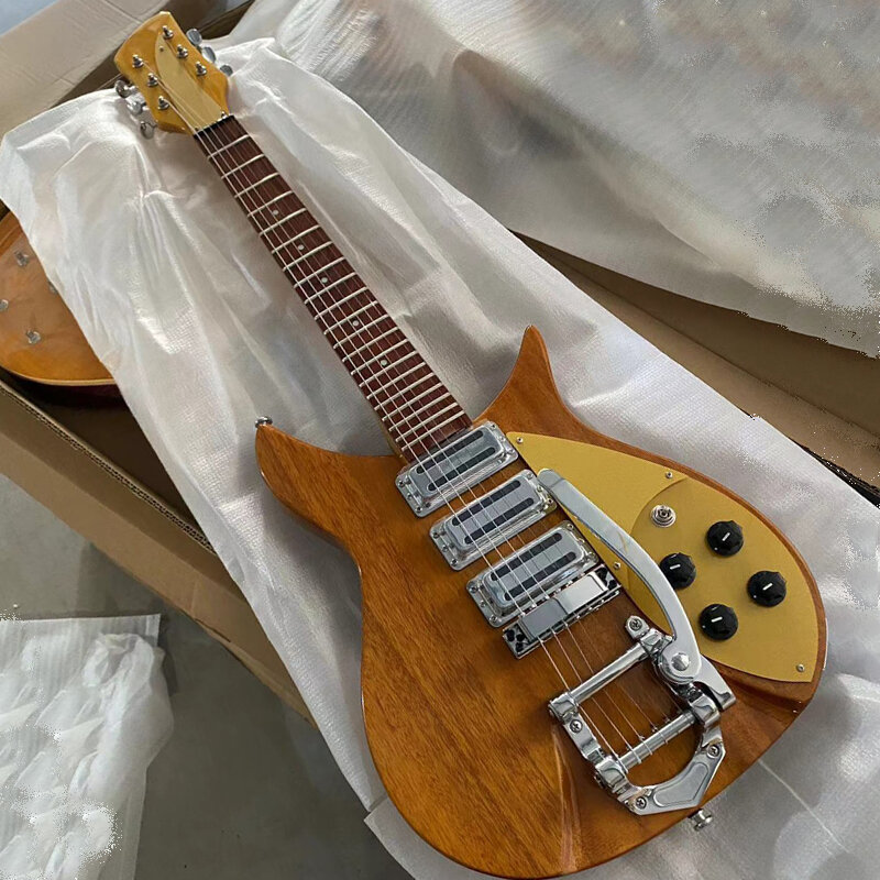 Guitarra elétrica Tremolo Bridge, Gold Pickguard, luz amarela, 325, frete grátis
