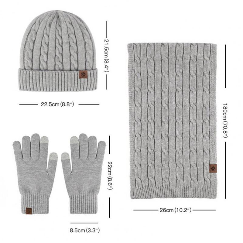 Winetr-Conjunto de guantes elásticos para cuello, protección de manos, gorro a prueba de viento, calentador de cuello, Unsiex, 3 unids/set