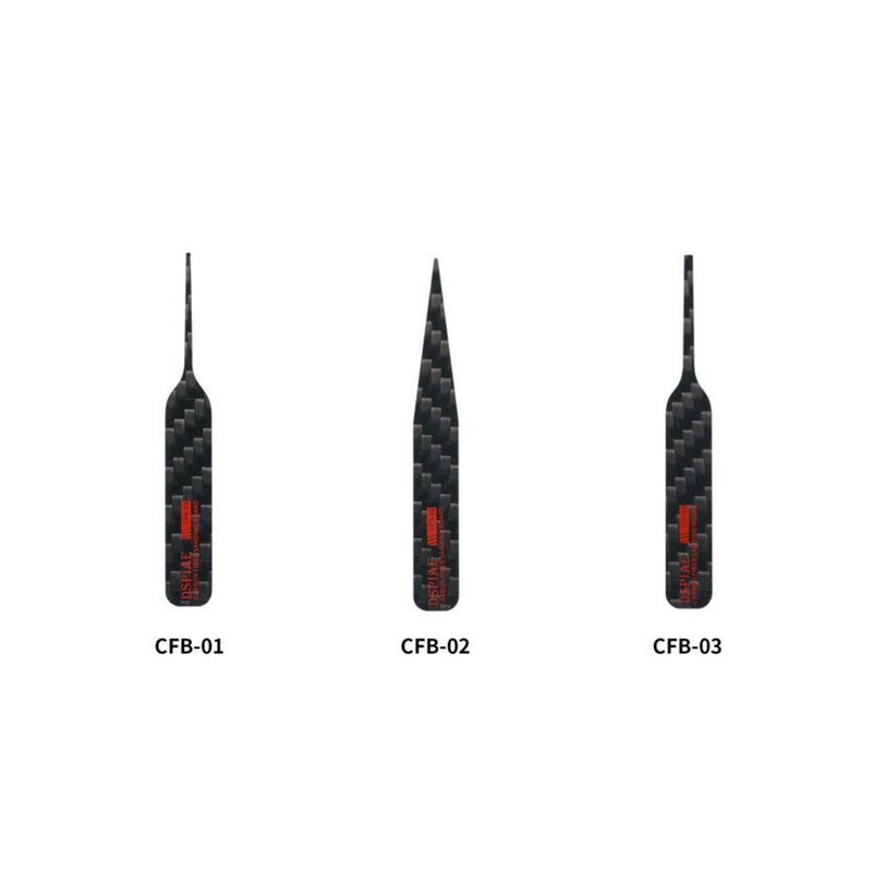 DSPIAE CFB-S01 CFB-S02 CFB-S03 Lrregular Carbon Fiber Sanding Stick Black Abrasive Tools 3Pcs/set