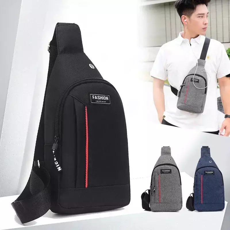 Men Shoulder Bags Nylon Chest Bags Sling Bag Crossbody Outdoor Sport Shoulder Chest Daily Picnic Canvas Messenger Bag