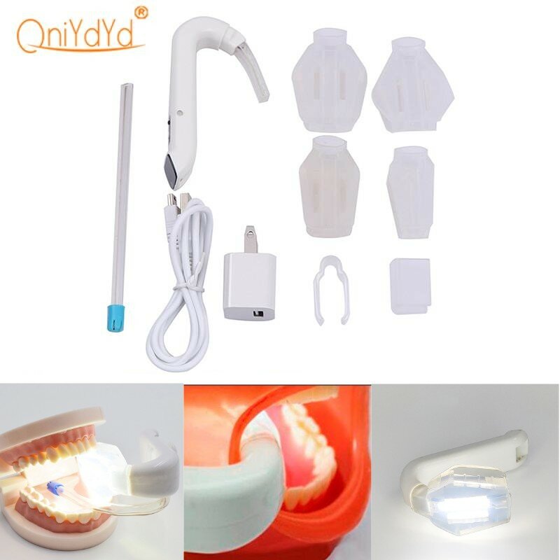 Luz Intraoral Dentária com Sucção Sistema de Iluminação LED Bloco de Mordida de Suporte Iluminador Dentista, Instrumento Oral, 1 Conjunto