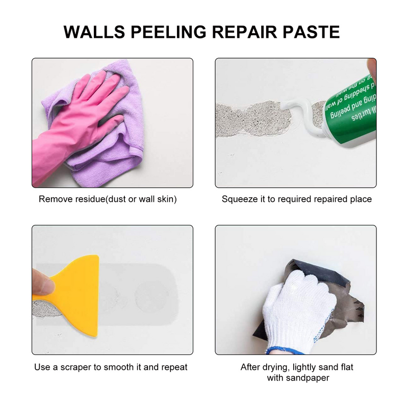 1 Set pasta perbaikan celah grafiti, pasta perbaikan pengupas dinding dengan pengikis celah
