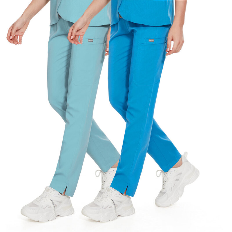 Pantaloni scrub tinta unita pantaloni chirurgici da laboratorio pantaloni da lavoro uniformi da medico e infermiere Unisex accessori per infermiere pantaloni da medico