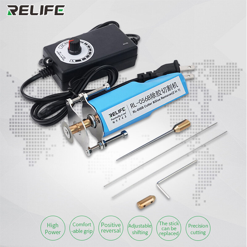 Relife RL-056B elektryczne narzędzie do usuwania kleju 2 w 1 High Percision klej OCA klej do usuwania naprawa telefonu regulowana zmiana biegów