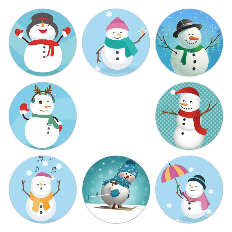 Christmas Sticker Cartoon Christmas Tree Santa Claus Design Paper Label Merry Christmas Cute Stickers Stationery Stickers