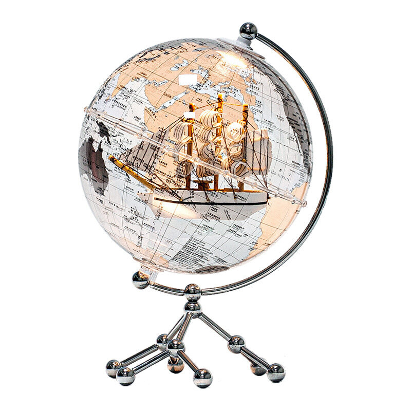 Dekoracja globus 20cm seria ciepłych światła luksusowy gabinet salon ciemne światło dekoracja domu globus
