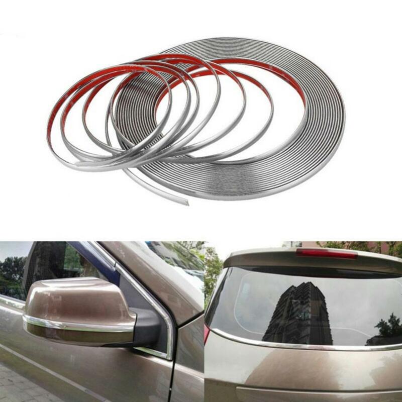 Tira de moldura decorativa para coche, accesorio Universal de estilo cromado, 6mm, 15mm, 18mm, 22mm