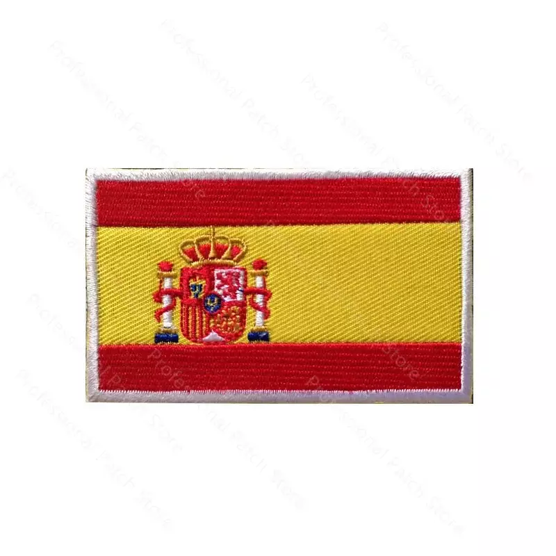 Bendera bordir Patch Rusia Spanyol Prancis Patch taktis Patch tentara ransel kain Patch dekorasi pada pakaian