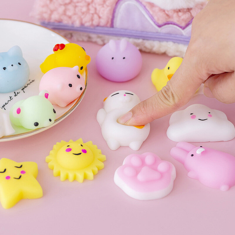Kawaii Animal Soft Mochi Fidget Toys giocattoli sensoriali antistress per adulti 1 pz