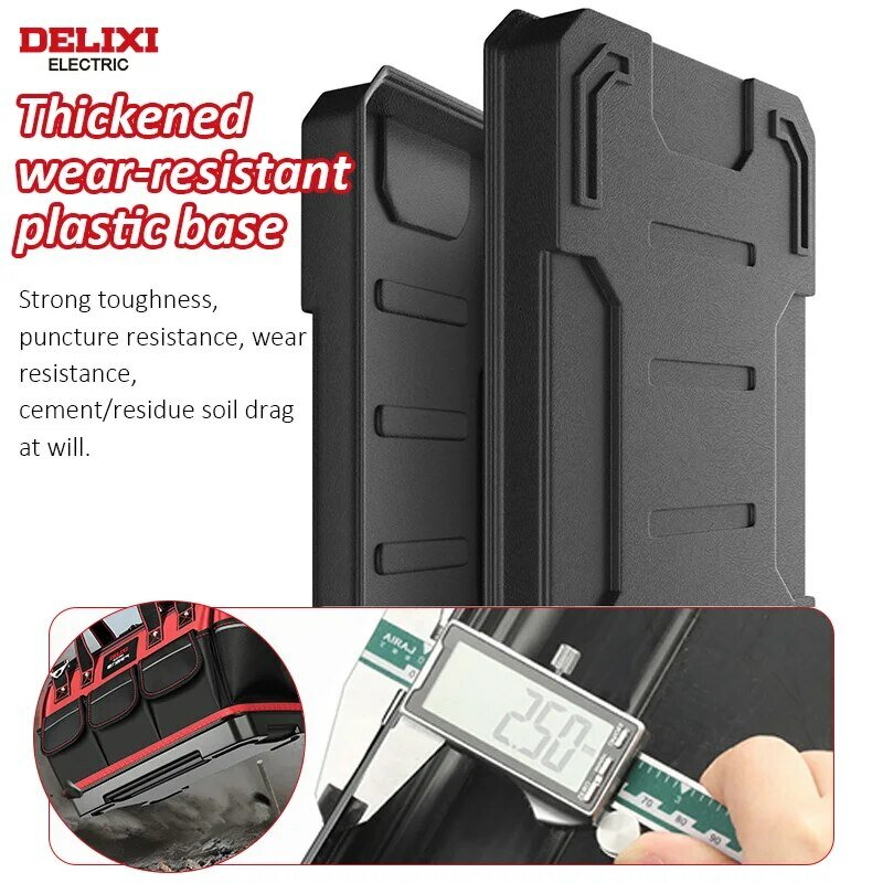 DELIXI-Bolsa de herramientas eléctricas, caja de Hardware eléctrico duradero, bolsa de almacenamiento portátil multifuncional de lona dedicada