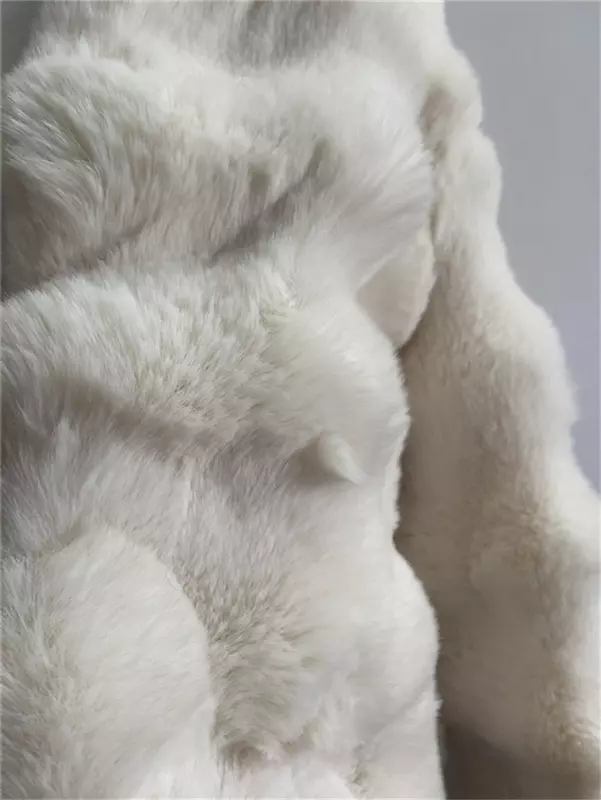 TPJB New In Winter Faux Fox Fur Coats Women High Quality Long Sleeve Collarless Cardigan Artificial Fur Jackets Outerweart