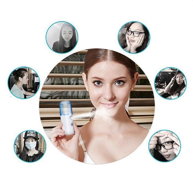 PULVERIZADOR Facial recargable por USB, humidificador, nebulizador, vaporizador Facial, hidratante, instrumentos de belleza, herramientas para el cuidado de la piel Facial