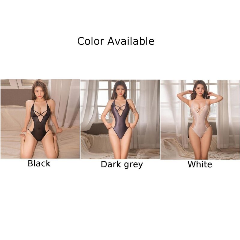 Body Sexy de malla transparente para mujer, lencería ahuecada, Tanga transparente, leotardo, ropa de dormir, traje de baño, ropa de playa