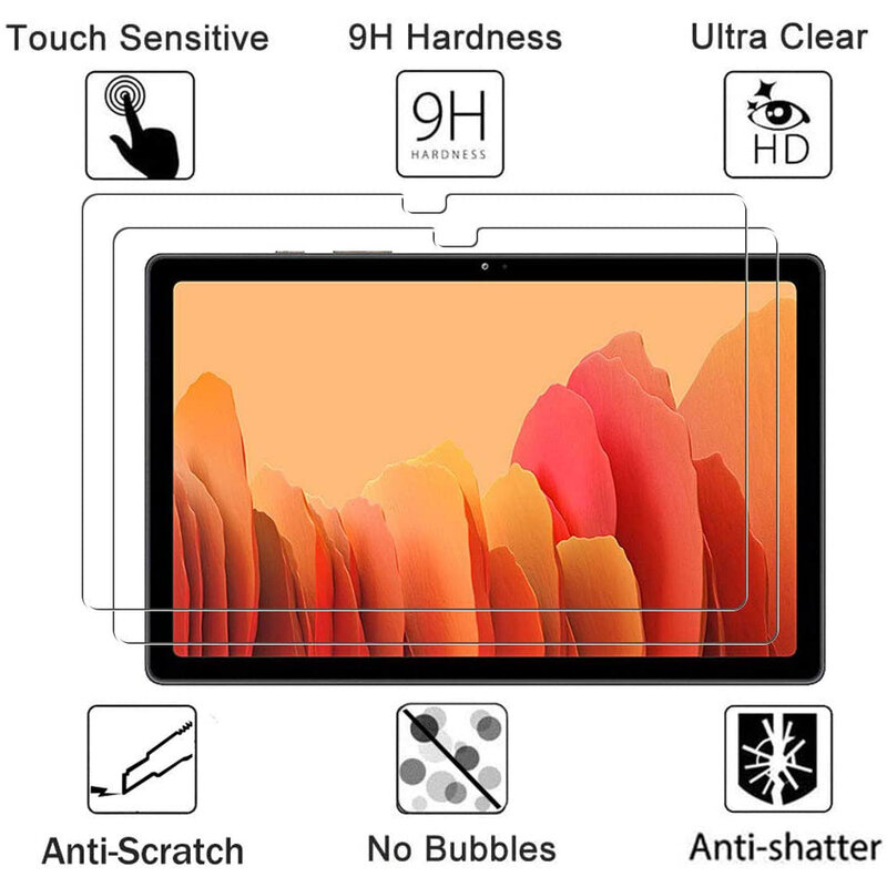 Szkło hartowane 9H do Samsung Galaxy Tab A7 10.4 cala 2020 SM-T500 T505 T507 odporna na zarysowania przezroczysta folia ochronna