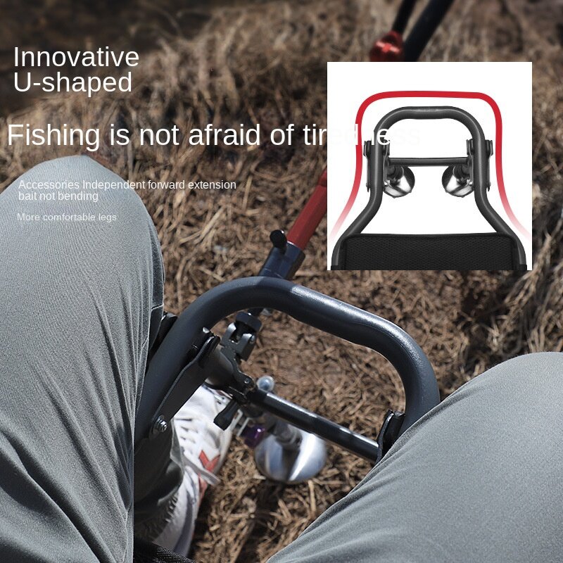 Portátil pesca cadeira dobrável, lâmpada multi-funcional, leve, liga de alumínio, assento mesa, pesca selvagem, multi-terreno