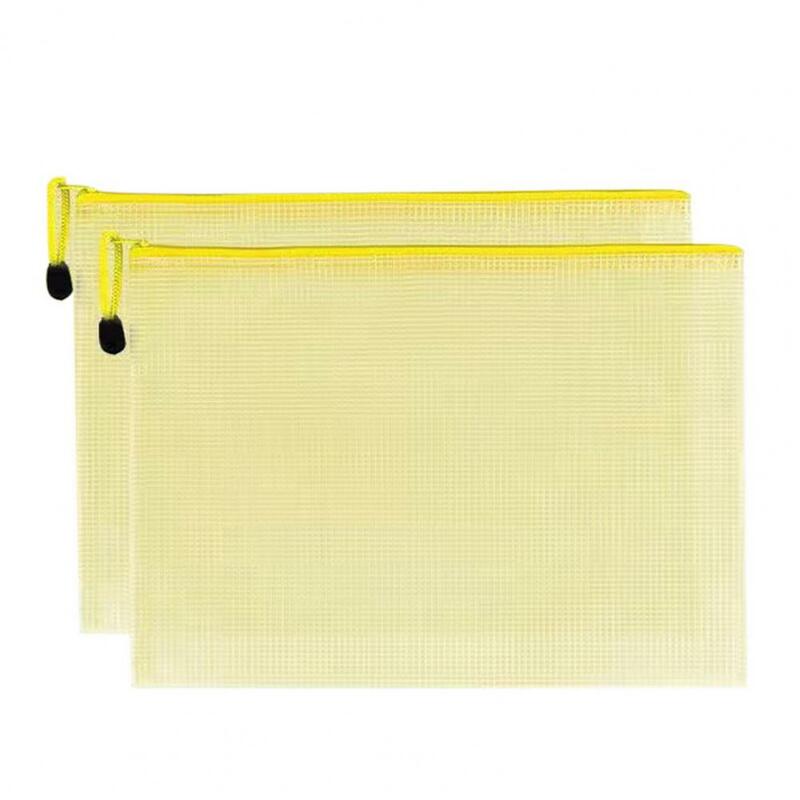Makeup Bag Waterproof File Bags with Mesh Pockets Handle Rope for A4 A5 Documents for Note for Organization