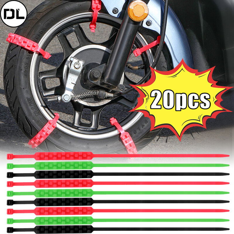 Универсальные мотоциклетные шины противоскользящая цепная полоса треугольная противоскользящая завязка аварийный ремень безопасности аварийная цепь для шин снежное поле