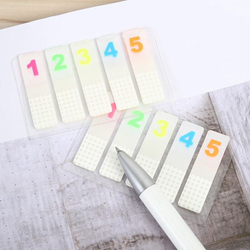 Creative Sticky Notes with Numeric Letters, Index Tabs Classification, Instructions Label, File Tabs, Books Page Markers, 100 Sheets