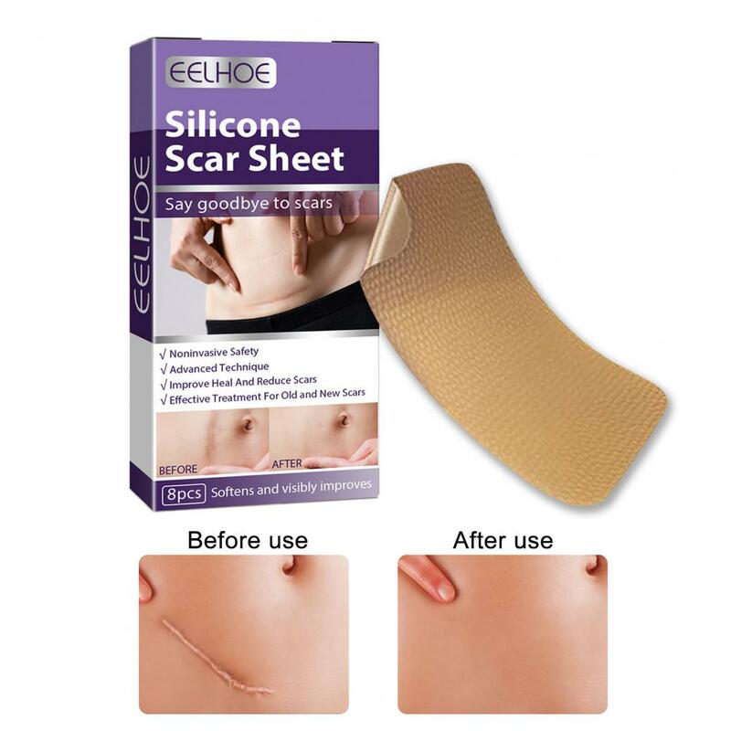 No Odor 8Pcs/Box Safe Silicone Scar Repair Patch Ultra Thin Scar Repair Decal Waterproof   for Leg