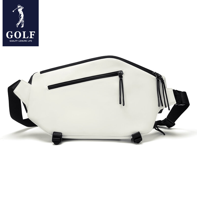 Мужская сумка-почтальонка для гольфа, функциональная рабочая одежда для поездок, сумка почтальона контрастных цветов, вместительная трендовая брендовая сумка на плечо