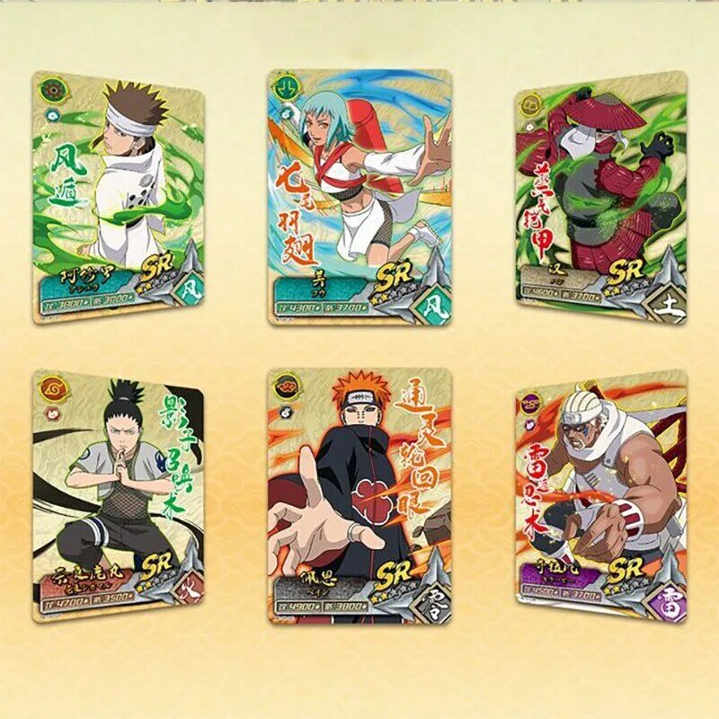 Cartas de Anime Naruto SHIPPUDEN Ninja Kakashi TCG SSR para niños, cartas de batalla de colección coleccionables raras, juguetes de regalo, 5/25/180 piezas