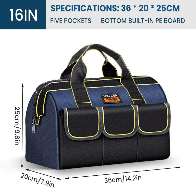 Airaj-多機能ツールバッグ,オックスフォード生地電気バッグ,防水および耐摩耗性の収納バッグ,大容量