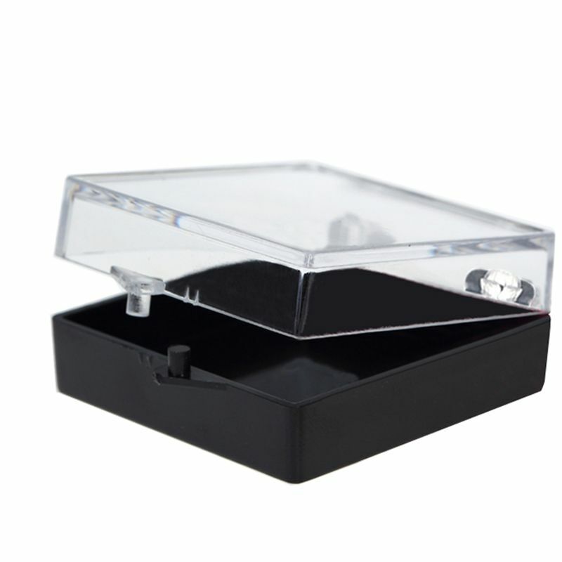 Mini kwadratowe plastikowe pudełko na biżuterię, przezroczyste koraliki pudełko do przechowywania biżuterii pojemnik na pojemnik na leki na cukierki 4,2x4,2x1,9 cm