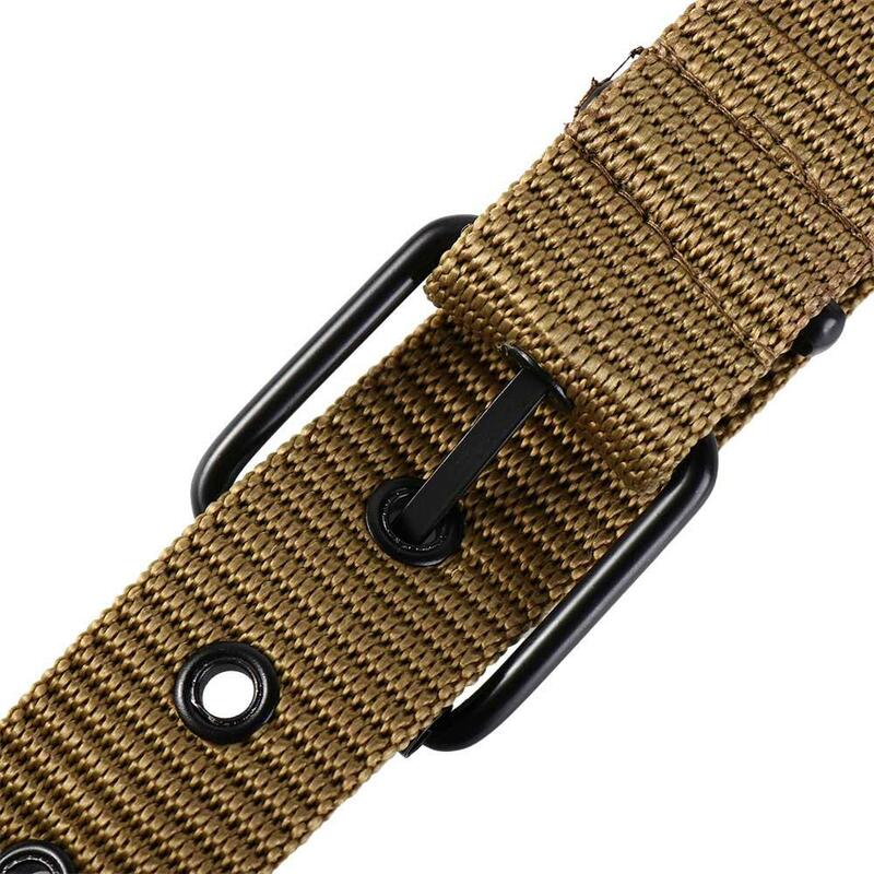 Cinturón ajustable de nailon con hebilla de alfiler de aleación para mujer, cinturón de lona para hombre y mujer
