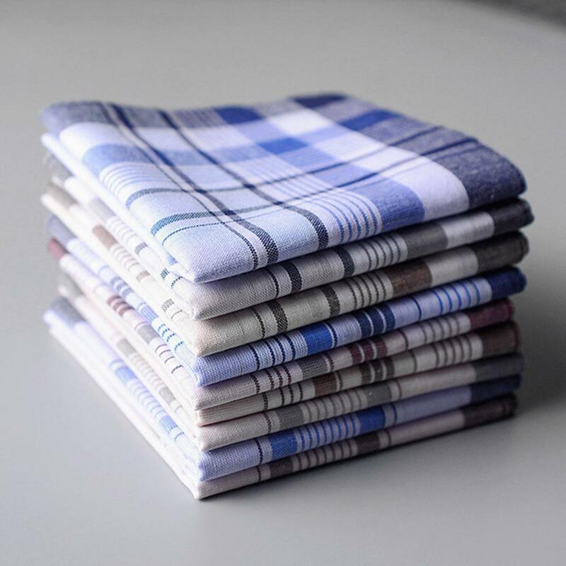 5 Stück Mann Quadrat Plaid Streifen Taschentuch klassische Vintage Einst ecktuch Taschen tücher Anzug Taschentuch Baumwoll tuch für Hochzeits feier