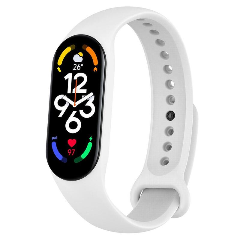 Rubber Watch Strap For Mi Band 7 Adjustable Size Colorful Waterproof Sports Wristband Replacement For Xiaomi Mi Band 7