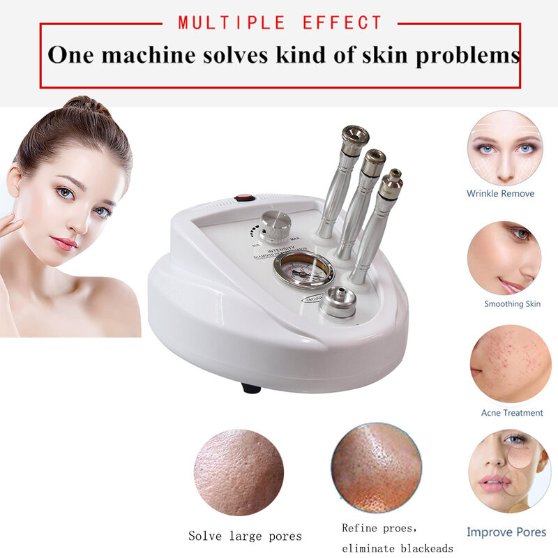 AOKO 3 in 1 macchina per microdermoabrasione diamantata potenza di aspirazione dermoabrasione professionale uso domestico macchina per la cura della pelle del viso
