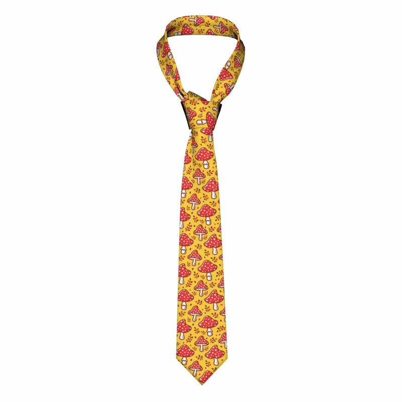 Amanita-ربطة عنق فطر ضيقة للرجال ، ربطة عنق أنيقة مجانية لحفل الزفاف ، الموضة